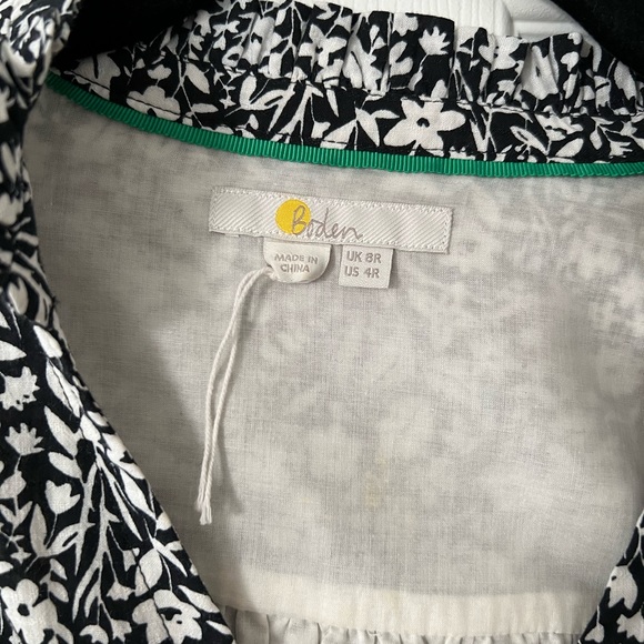 Boden notch-neck mini tea dress. Size 4. Cinched at waist and A-line skirt. - Picture 6 of 11